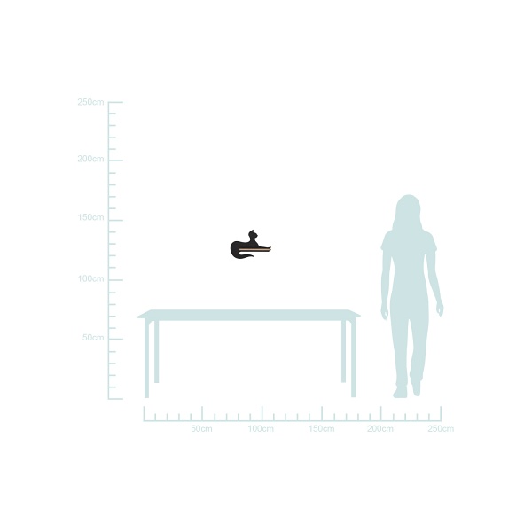 Cat Lampa Kinkiet Ścienny 5W Led Iq Kids Z Przewodem Z Wł. I Wtyczką Siedzący Czarny Candellux