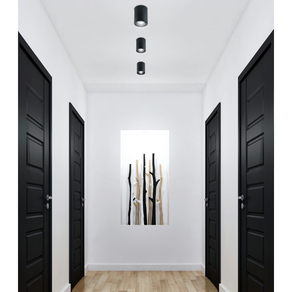 Tuba Lampa Sufitowa 1X15W Gu10 8/10 Czarny Candellux