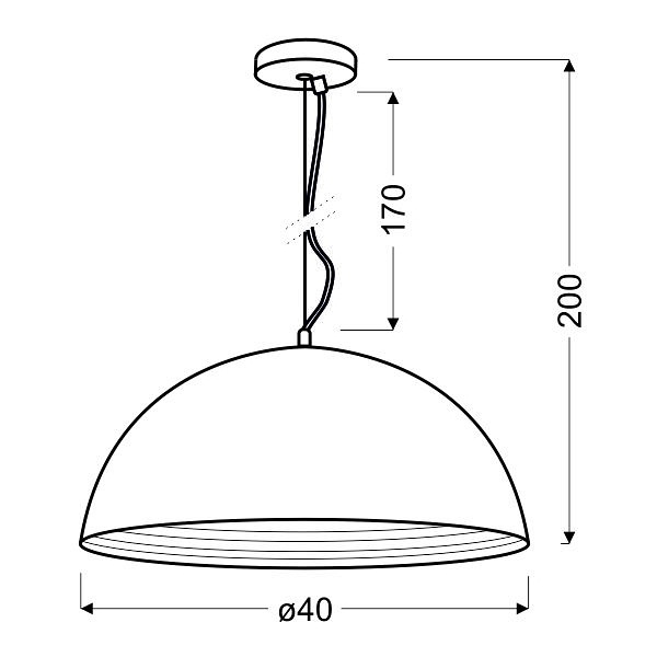 Dorada Lampa Wisząca 40 1X60W E27 Chrom Candellux