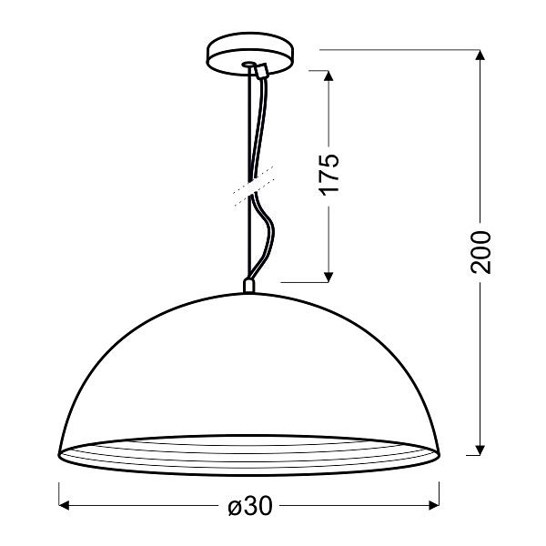 Amalfi Lampa Wisząca 30 1X60W E27 Miedziany Candellux