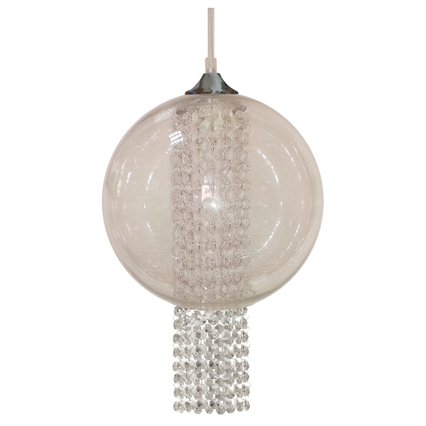 Allani Lampa Wisząca 25 1X60W E27 Transparentny Z Kryształkami Candellux