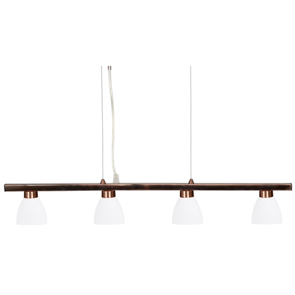 Dakota Zwis 4X40W G9 Miedź Klosz Biały Candellux