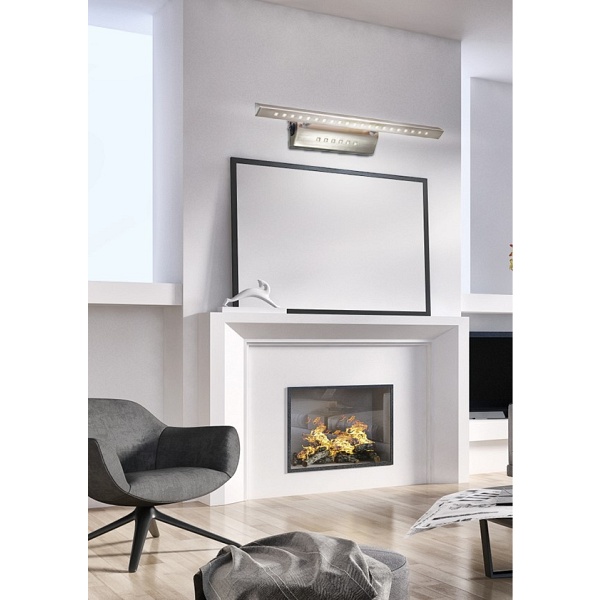 Forte Led 3 Lampa Kinkiet 7W Led Rurka Trójkątna Z Wyłącznikiem Satyna Candellux