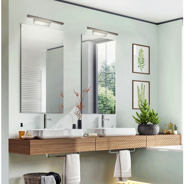 Forte Led 3 Lampa Kinkiet 7W Led Rurka Trójkątna Z Wyłącznikiem Satyna Candellux