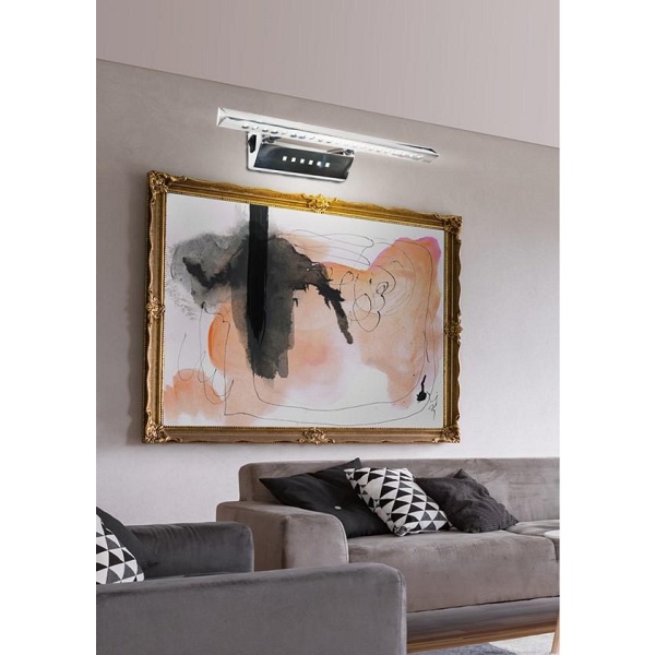 Forte Led 3 Lampa Kinkiet 7W Led Rurka Trójkątna Z Wyłącznikiem Chrom Candellux