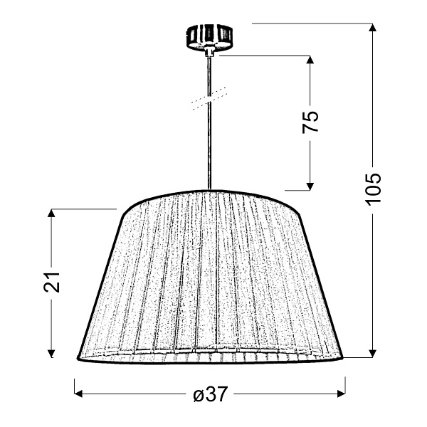 Tiziano Lampa Wisząca 37 1X60W E27 Pistacja Candellux