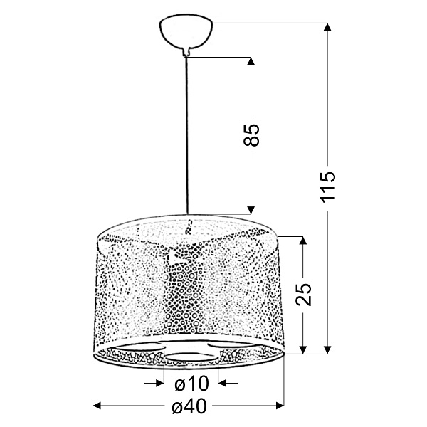 Madras Lampa Wisząca 3X40W E14 Biały Candellux