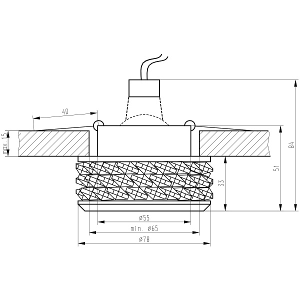 Sk-80 Ch/Tr Mr16 1X50W Chrom Oczko Sufitowe Lampa Sufitowa Candellux
