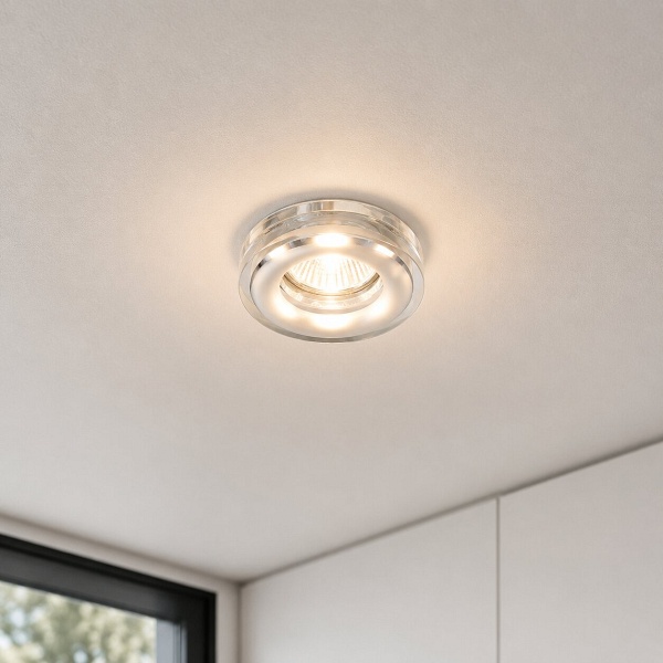 Oprawa stropowa dekoracyjna okrągła sk-81 ch/tr mr16 1x50w chrom transparent - Candellux