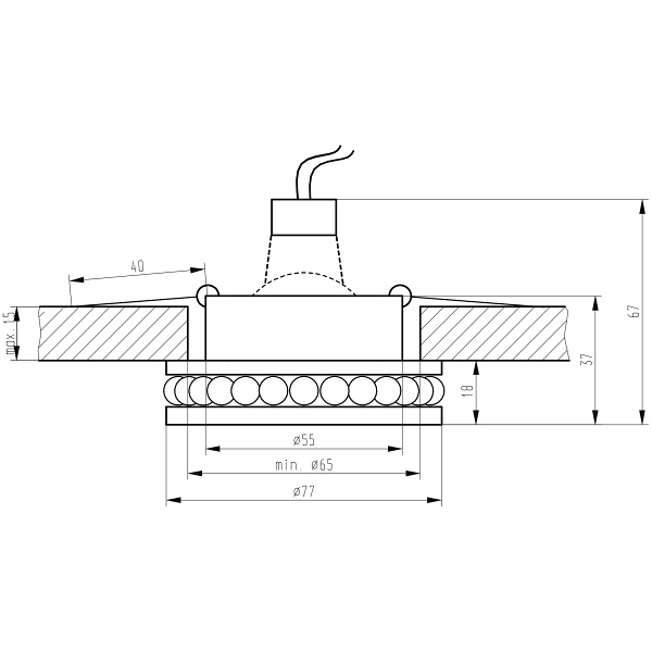 Sk-79 Ch/Tr Mr16 1X50W Chrom Oczko Sufitowe Lampa Sufitowa Candellux