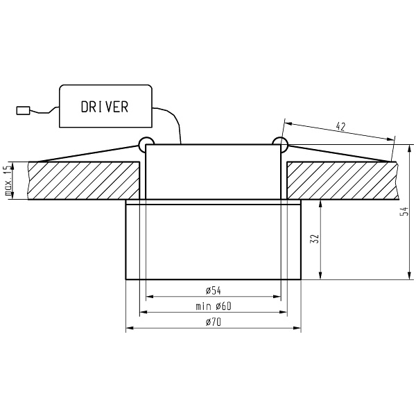 Oprawa Stropowa Stała Okrągła Sak-01 Al/Tr Led 3W Led 230V Szkło Akrylowe Transp Candellux