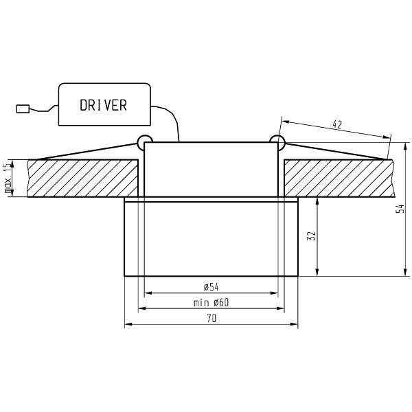 Oprawa Stropowa Stała Kwadratowa Sak-02 Al/Tr Led 3W Led 230V Szkło Akrylowe Tra Candellux