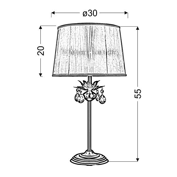 Adonis Lampa Gabinetowa 1X60W E27 Patyna Candellux