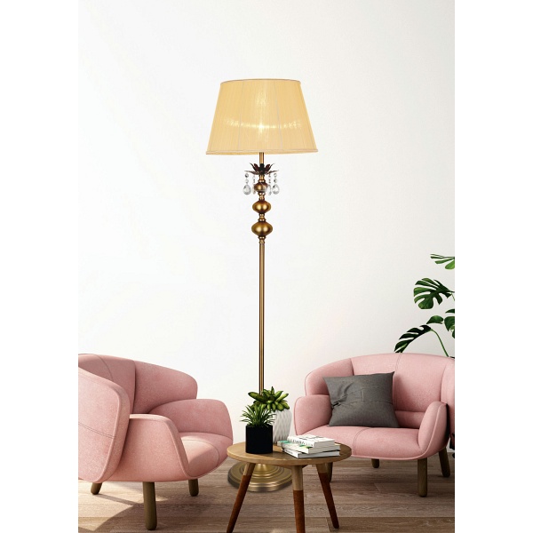 Adonis Lampa Podłogowa 1X60W E27 Patyna + Abażur O Tym Samym Indeksie Candellux