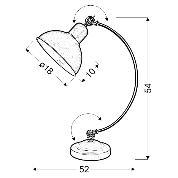 Old Lampa Gabinetowa 1X40W E27 Czarny Candellux