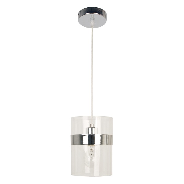 Brando Lampa Wisząca 15 1X60W E27 Chrom / Transparent Candellux