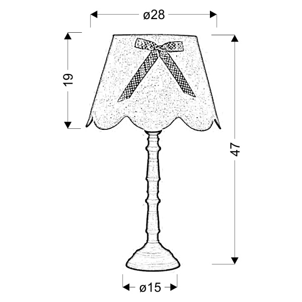 Vibu Lampa Gabinetowa 1X60W E27 Len Candellux
