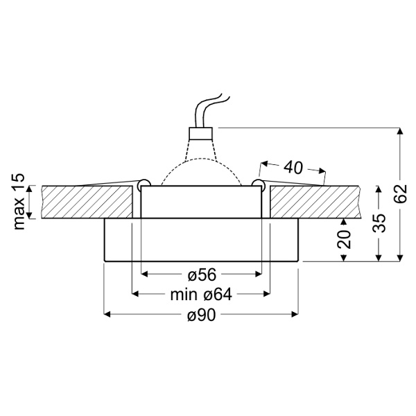 Ss-31 Ch/Tr Mr16 Chrom Opr. Strop. Stała Okrągła Szkło Transparent Candellux