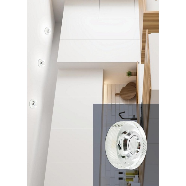 Ss-33 Al/Tr 3W Led Cob 230V Opr. Strop. Stała Okrągła Szkło Transparentne Candellux