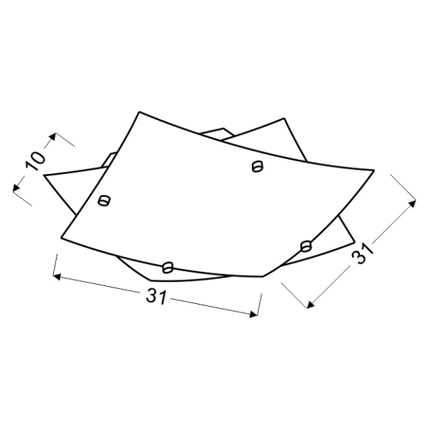 Dublos Lampa Sufitowa Plafon 31X31 1X9W Led Candellux