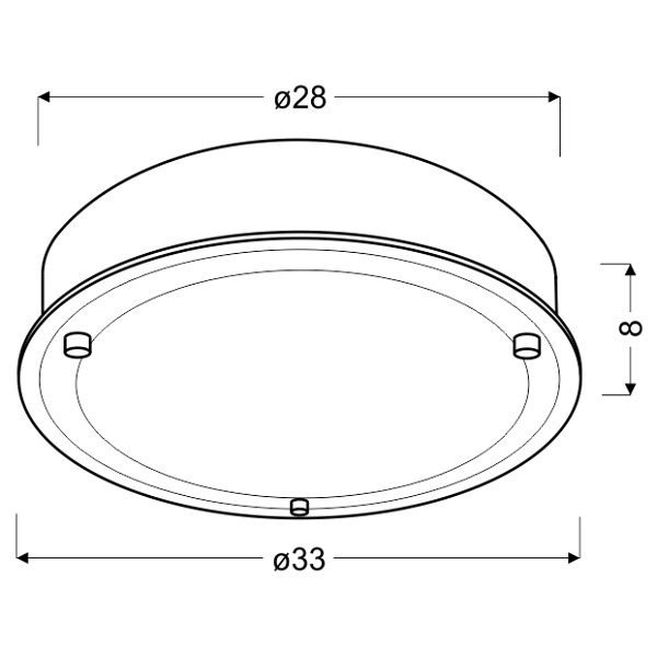 Ronda Lampa Sufitowa Plafon 33 1X18W Led Satyna Candellux