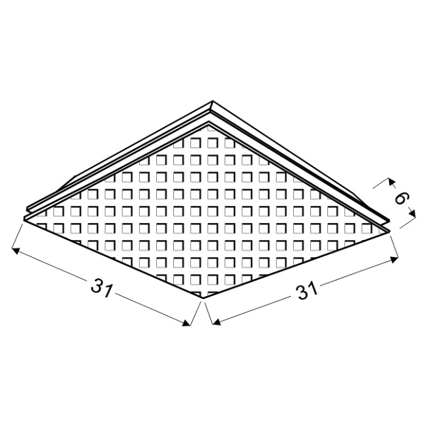 Mosaic Lampa Sufitowa Plafon 31X31 1X9W Led Candellux