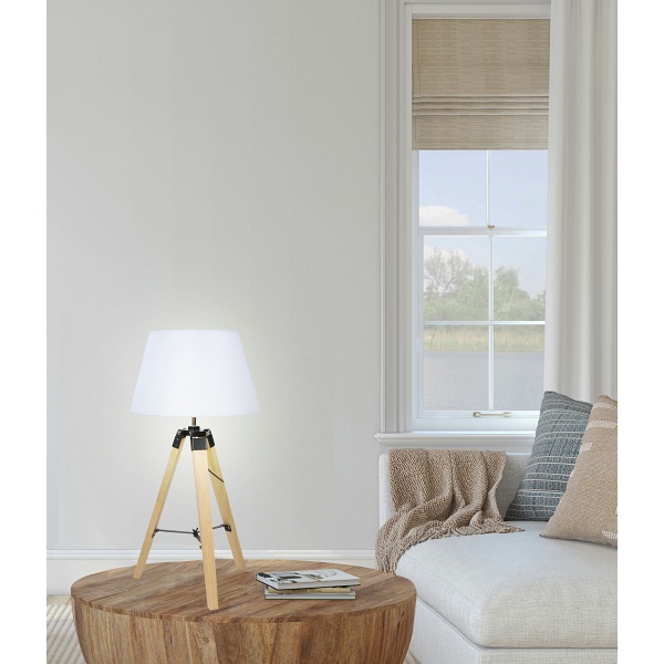 Lugano Lampa Gabinetowa 1X60W E27 Beżowy + Abażur O Tym Samym Indeksie Candellux