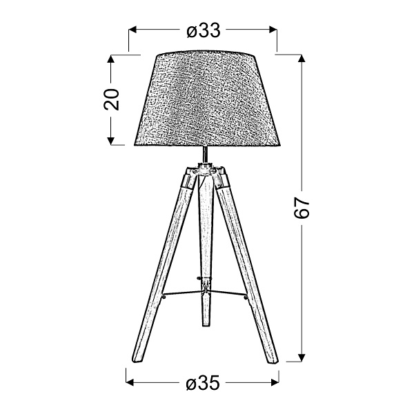 Lugano Lampa Gabinetowa 1X60W E27 Szary + Abażur O Tym Samym Indeksie Candellux