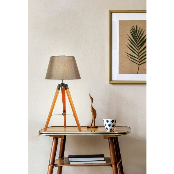 Lugano Lampa Gabinetowa 1X60W E27 Brązowy + Abażur O Tym Samym Indeksie Candellux