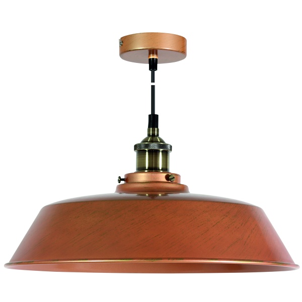 Tila Lampa Wisząca 36 1X60W E27 Klosz Wysoki Miedziany Candellux