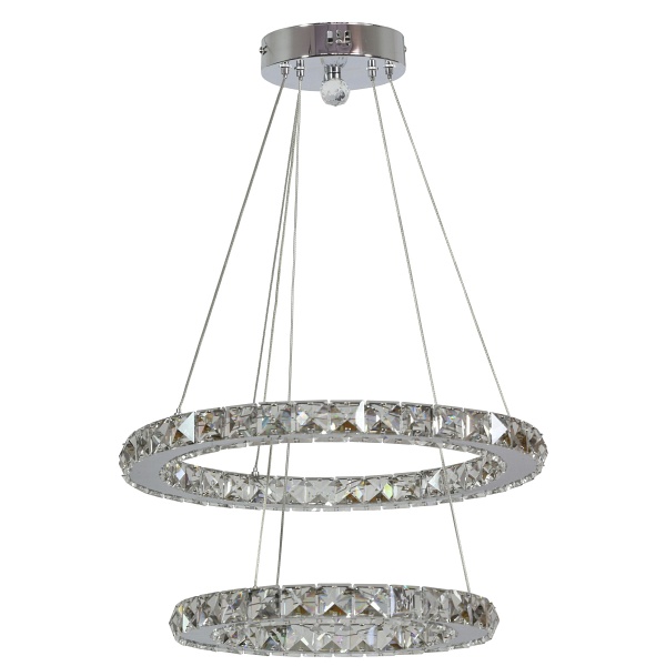 Lords Lampa Wisząca 42 Okrągły Podwójny 24W Led Chrom Candellux