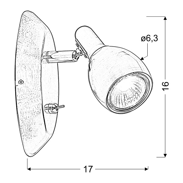 Cross Lampa Kinkiet 1X50W Gu10 Miedziany Candellux