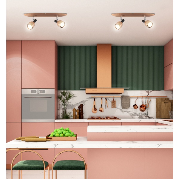 Cross Lampa Sufitowa Listwa 2X50W Gu10 Miedziany Candellux