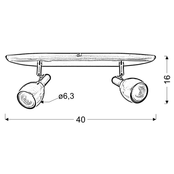 Cross Lampa Sufitowa Listwa 2X50W Gu10 Miedziany Candellux