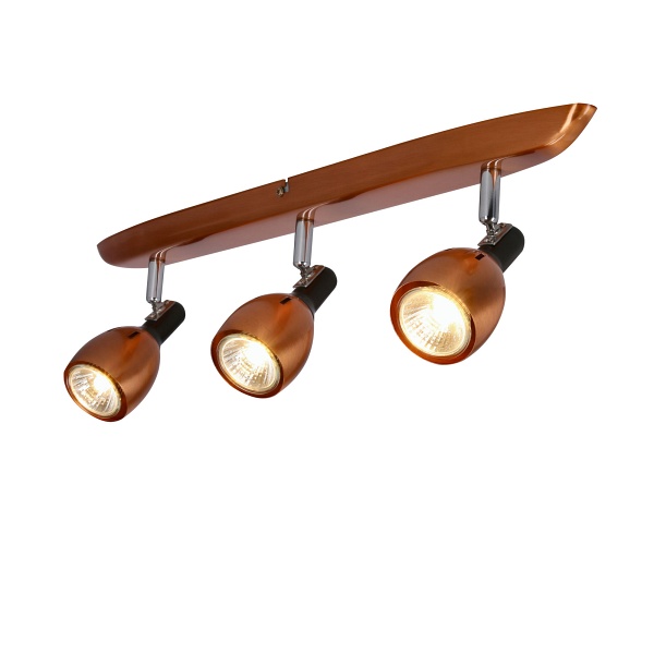 Cross Lampa Sufitowa Listwa 3X50W Gu10 Miedziany Candellux