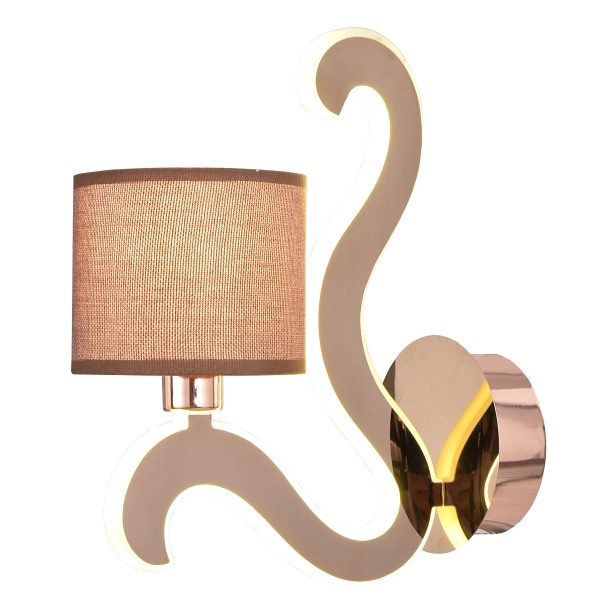 Ambrosia 3 Lampa Kinkiet 1X40W E14 + 6W Led Miedziany Candellux