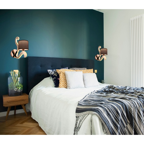 Ambrosia 3 Lampa Kinkiet 1X40W E14 + 6W Led Miedziany Candellux