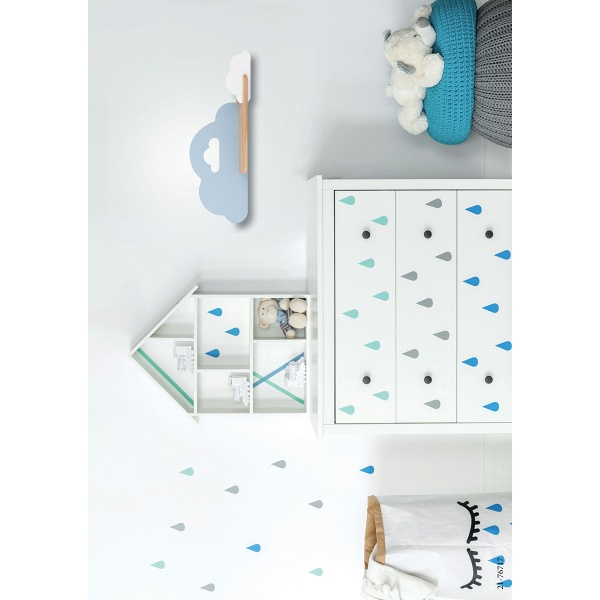 Lampa Cloud Kinkiet Ścienny 5W Led Iq Kids Niebieski+Biały Candellux