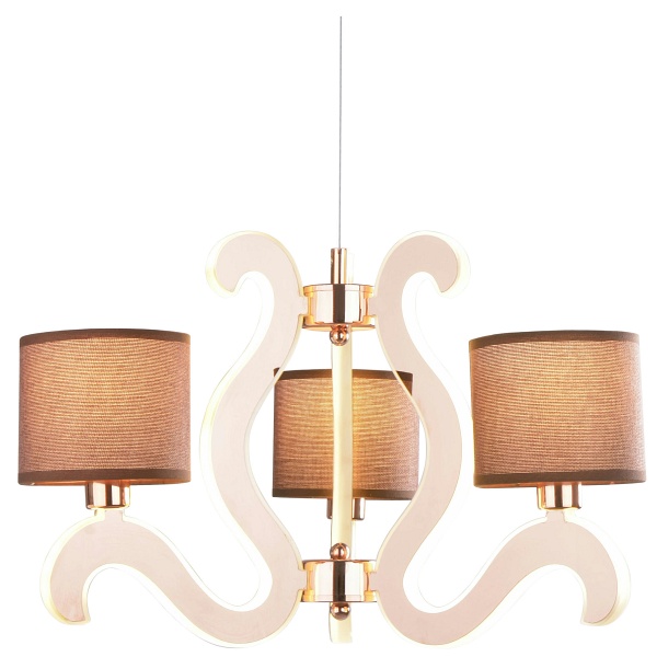 Ambrosia 3 Lampa Wisząca 3X40W E14 + 18,4W Led Miedziany Candellux