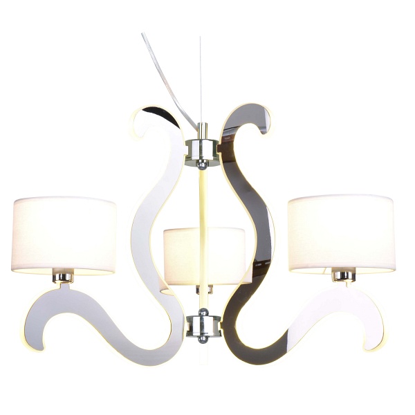 Ambrosia 1 Lampa Wisząca 3X40W E14 + 18,4W Led Chrom Candellux