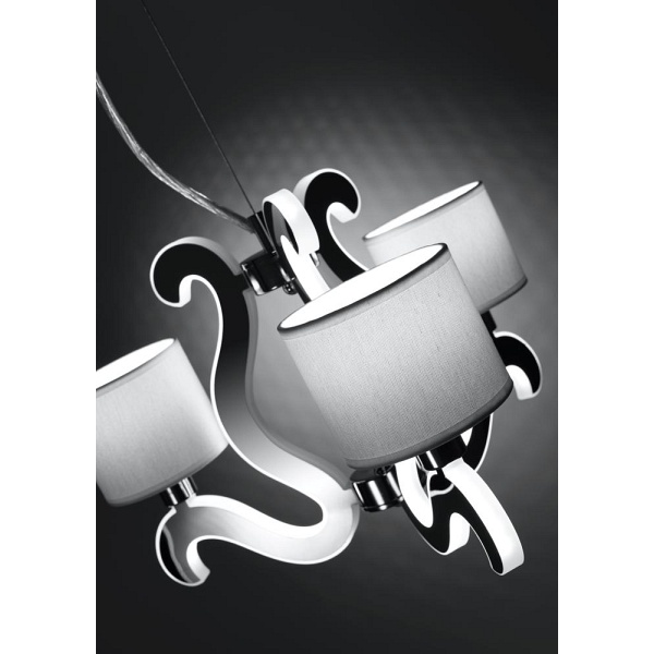 Ambrosia 1 Lampa Wisząca 3X40W E14 + 18,4W Led Chrom Candellux