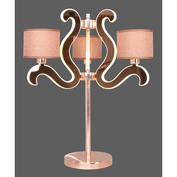 Ambrosia 3 Lampa Gabinetowa 3X40W E14 + 18,4W Led Miedziany Candellux