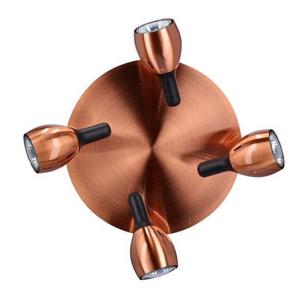 Cross Lampa Sufitowa Plafon 4X50W Gu10 Miedziany Candellux