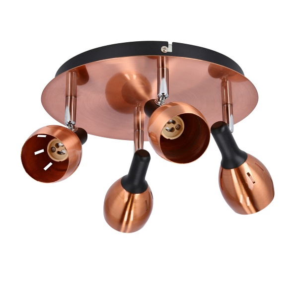 Cross Lampa Sufitowa Plafon 4X50W Gu10 Miedziany Candellux