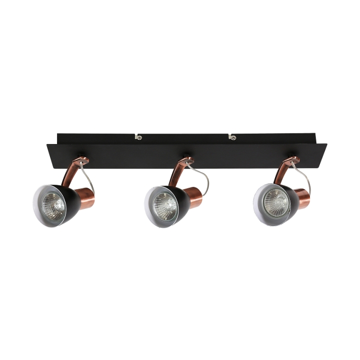 Listwa sufitowa Markus czarna miedziana 3x50w - Candellux