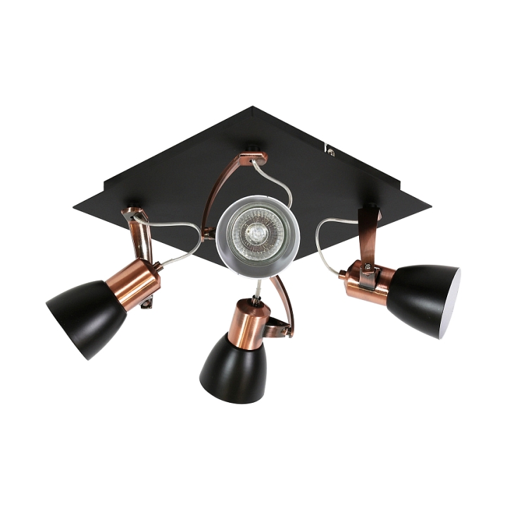 Plafon Markus czarny miedziany 4x50w - Candellux