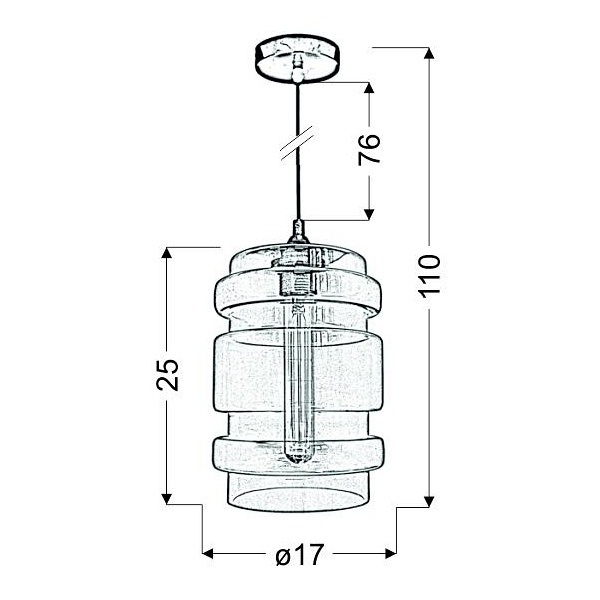Lampa wisząca 18 Decorado - Candellux