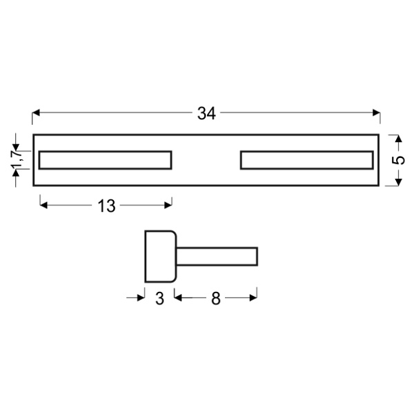 Hana Lampa Kinkiet 36 6W Led Chrom Candellux