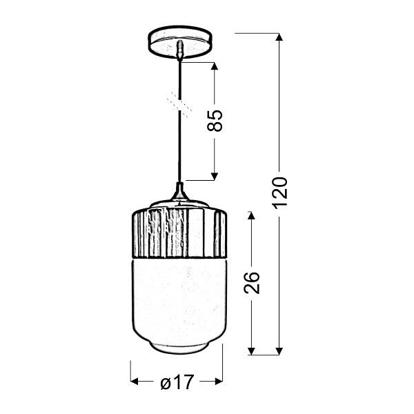 Masala Lampa Wisząca 17 1X60W E27 Biały Z Miedzianą Nakładką Candellux