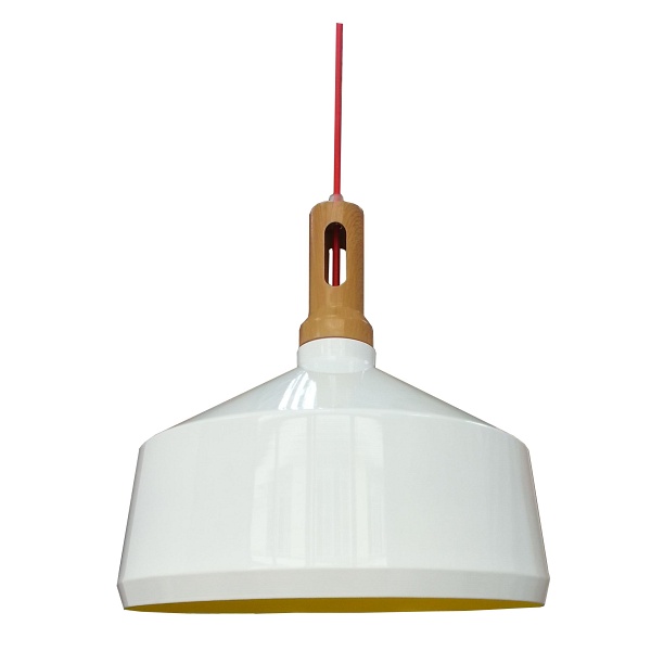 Robinson Lampa Wisząca 36 1X60W E27 Biały / Wnętrze Żółte Candellux